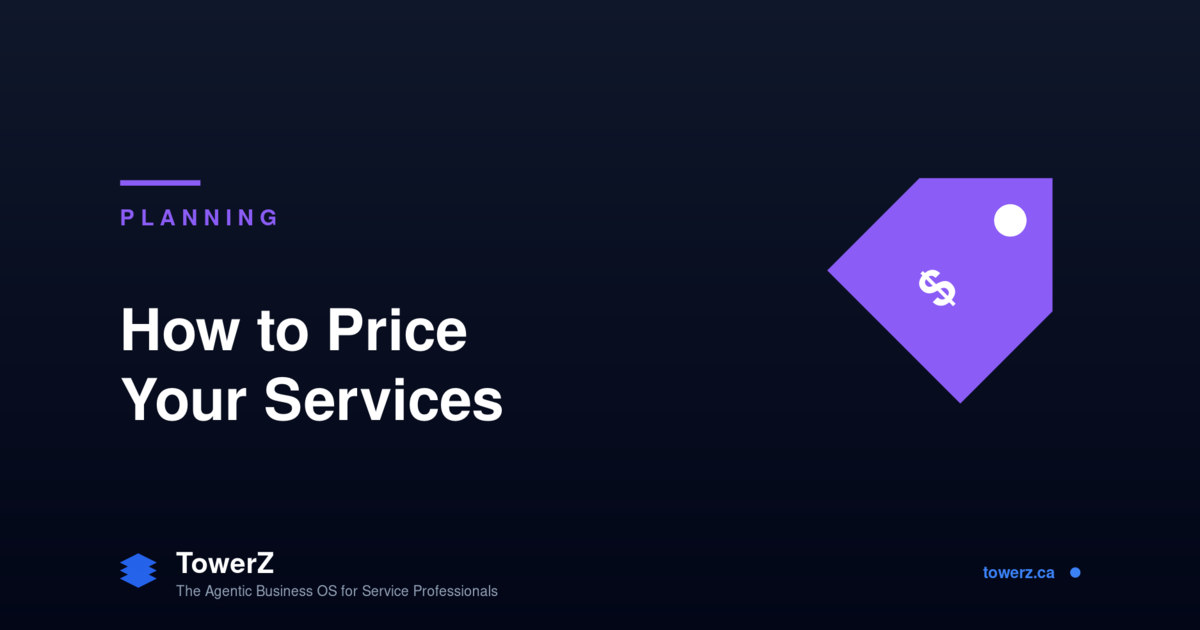 How to price your services without guessing. A practical method for salons, coaches, clinics, and studios, with a TowerZ-ready dashboard.