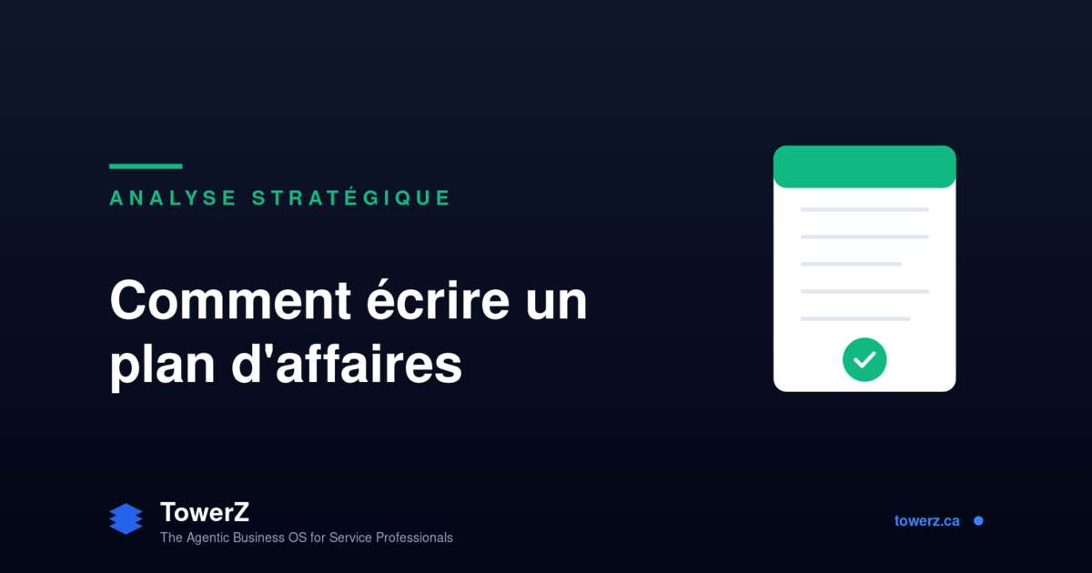 Un modèle de plan d'affaires pratique pour entrepreneurs de services : ce qu'il faut inclure, ce qu'il faut couper, comment le garder utile.